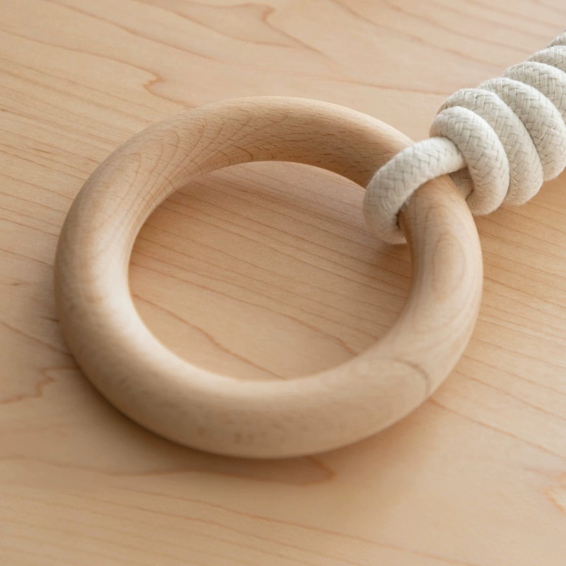 Gymnastic Ring Wood - Argolas para pendurar na cama, acessórios