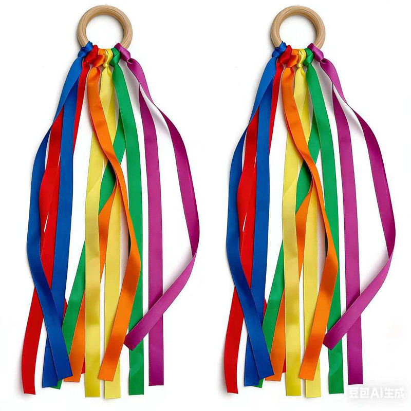 Gymnastic Ring Wood - Varinhas de Papagaio Arco-Íris Montessori com