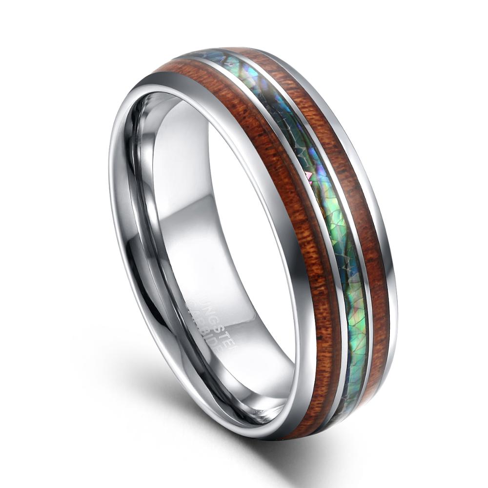 Gymnastic Ring Wood - Tigraduação 8mm de carboneto de tungstênio,