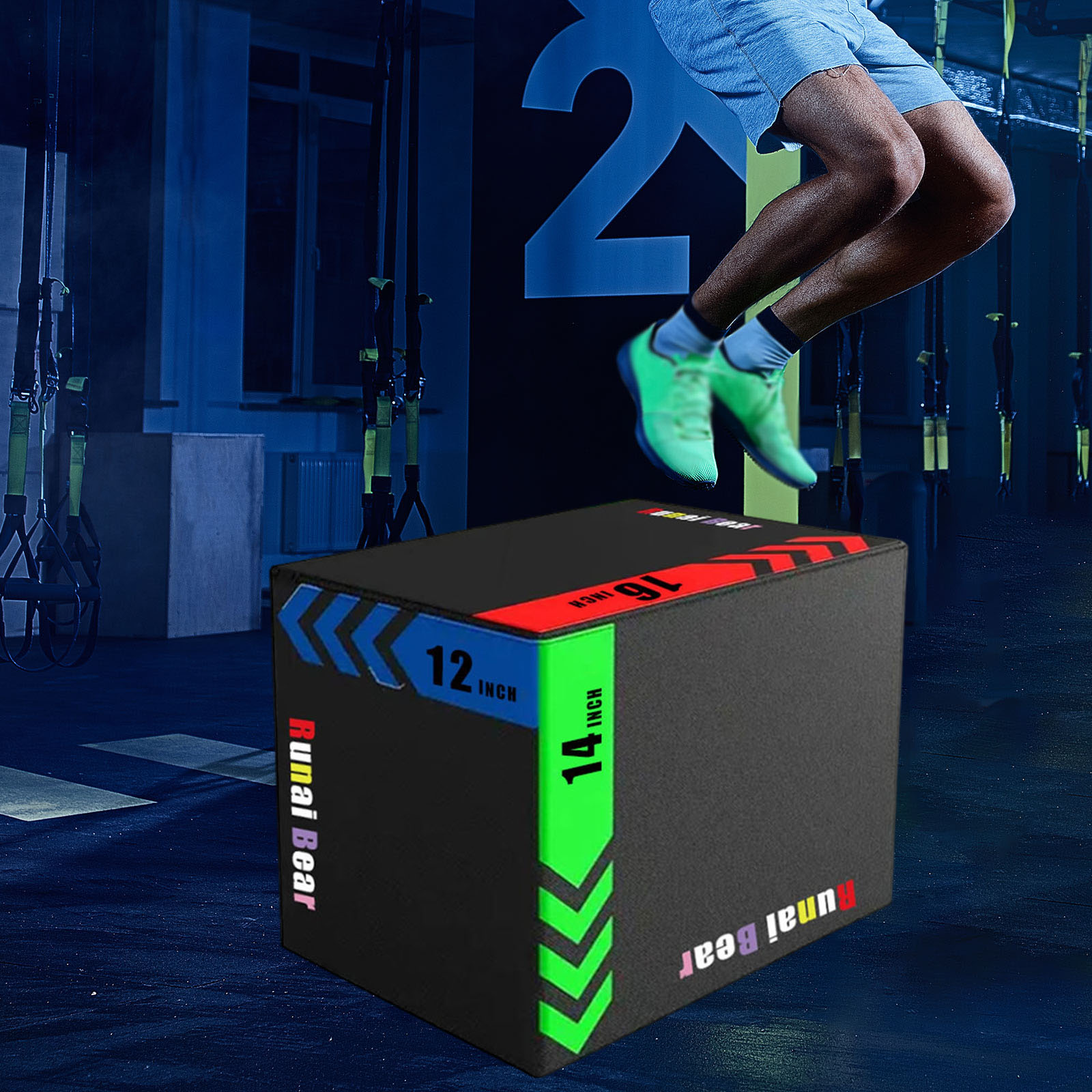 Box Jump Plyo - Caixa de Exercício Plyo Portátil, Equipamento