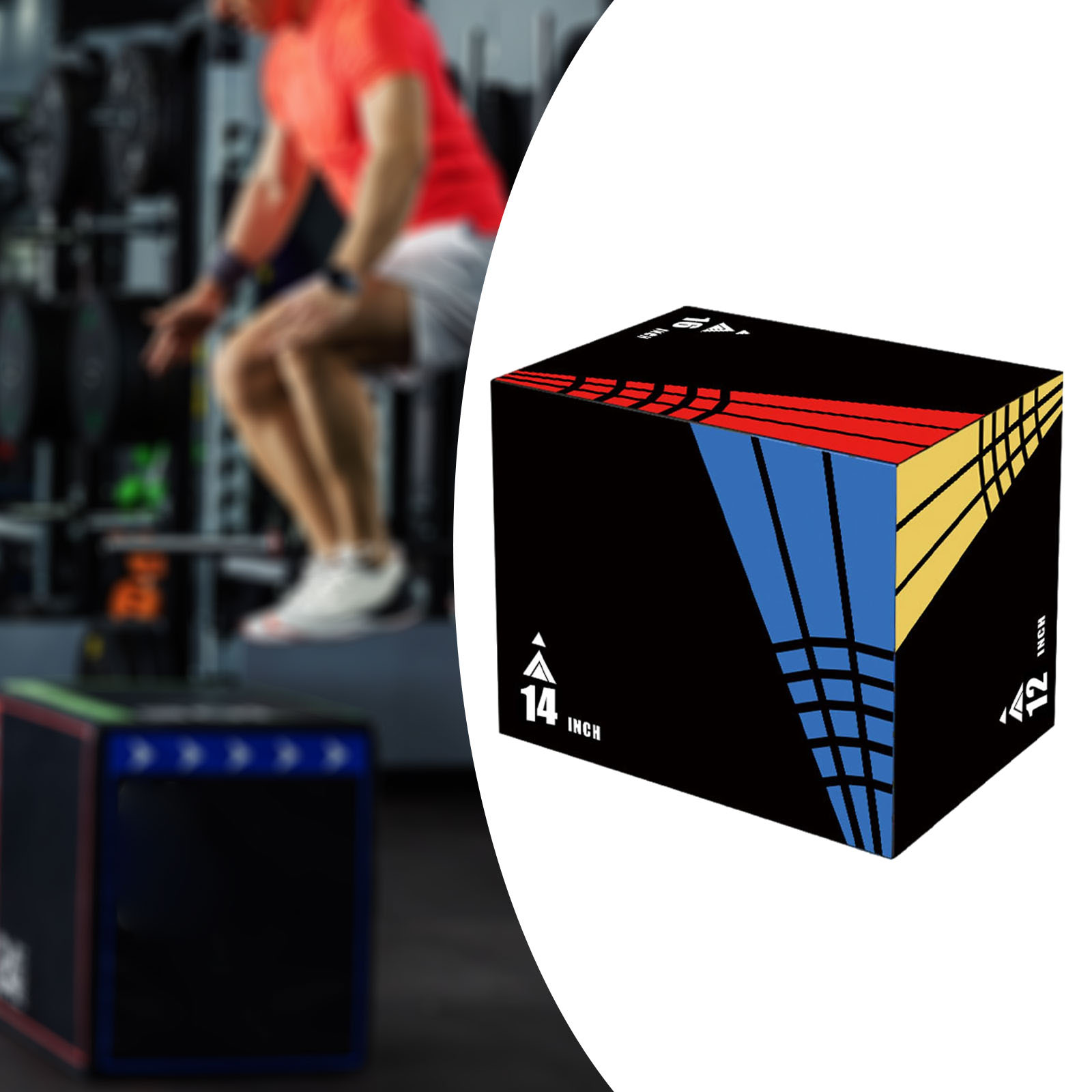 3-em-1 caixa de salto fotométr - Box Jump Plyo avaliação e preço